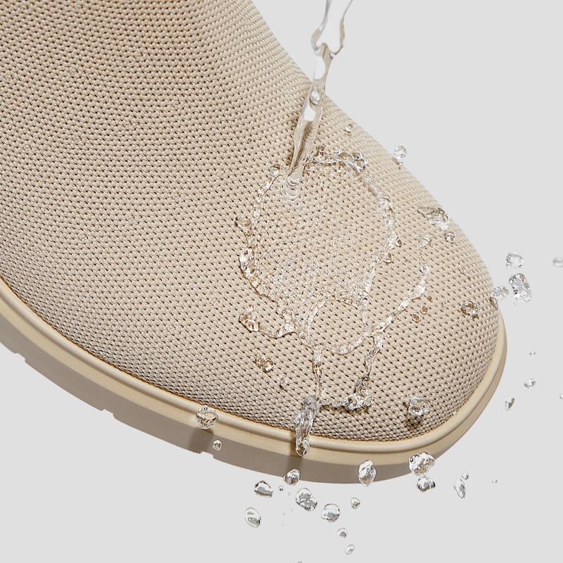 Square-Toe Water-Repellent Heeled Boots (Gisella), ALMOND, EU39 | VIVAIA