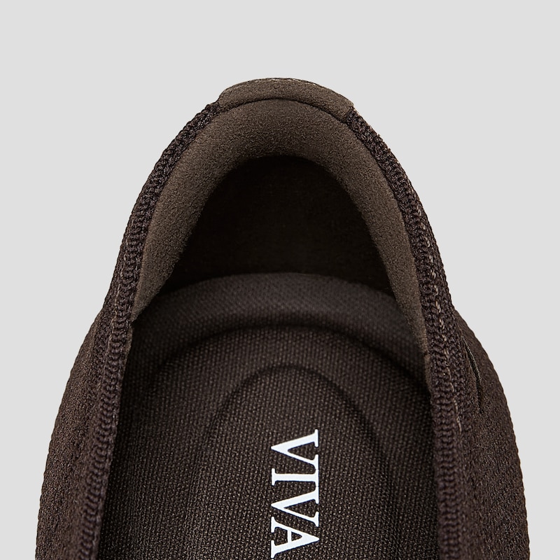 Round-Toe Embroidered Loafers (Audrey), DARK CHOCOLATE, EU38.5 | VIVAIA