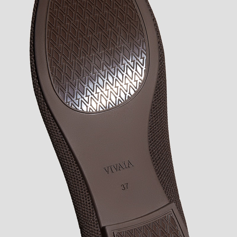 Round-Toe Embroidered Loafers (Audrey), DARK CHOCOLATE, EU38.5 | VIVAIA