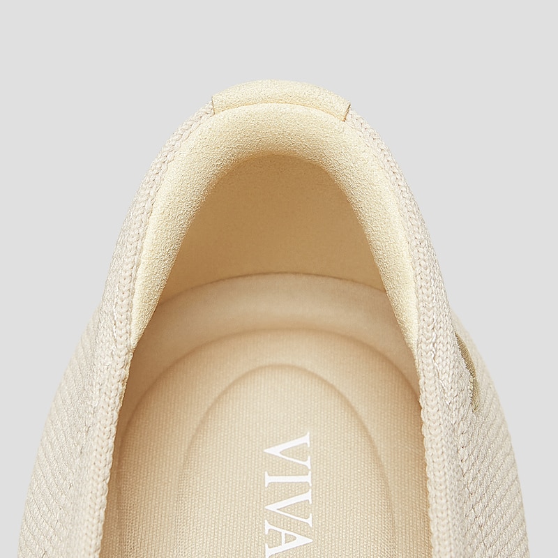 Round-Toe Embroidered Loafers (Audrey), CREAM IVORY, EU39 | VIVAIA