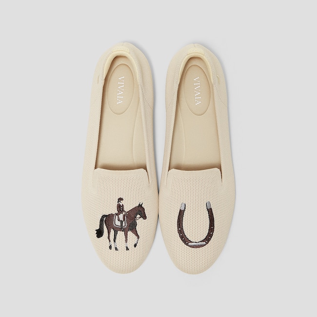 Round-Toe Embroidered Loafers (Audrey)