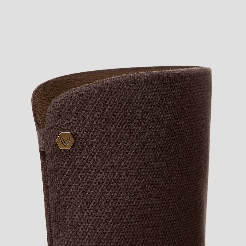 Fold-Over Square-Toe Knee-High Boots (Gia), DARK CHOCOLATE, EU41 | VIVAIA