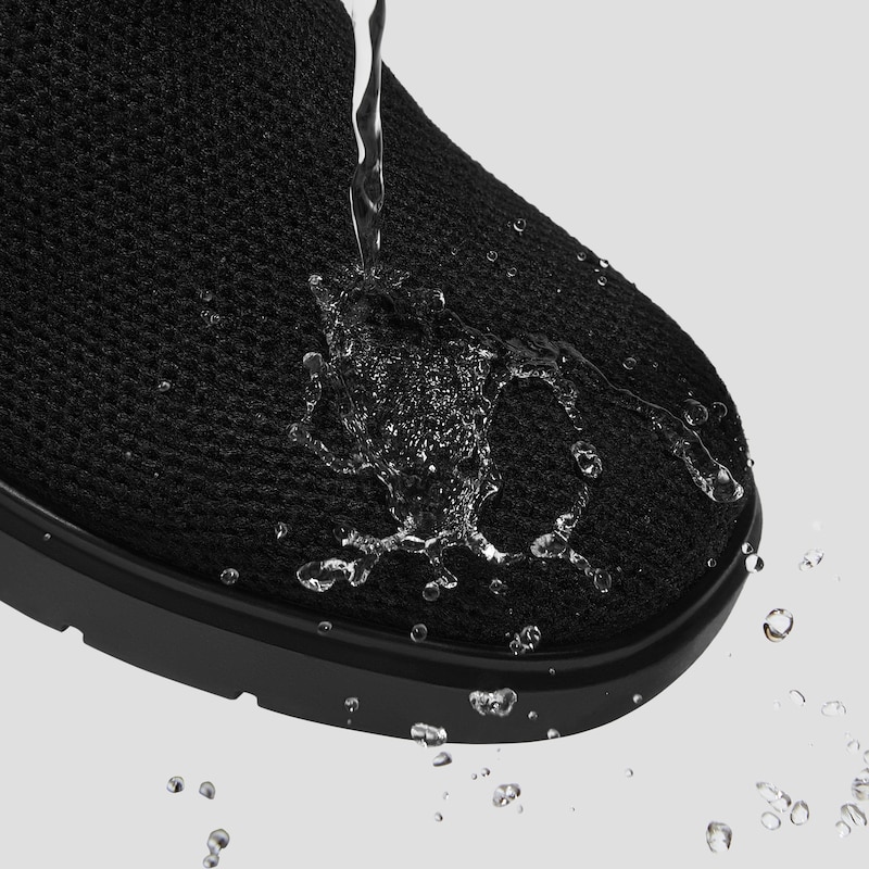 Fold-Over Square-Toe Knee-High Boots (Gia), Black, EU40 | VIVAIA