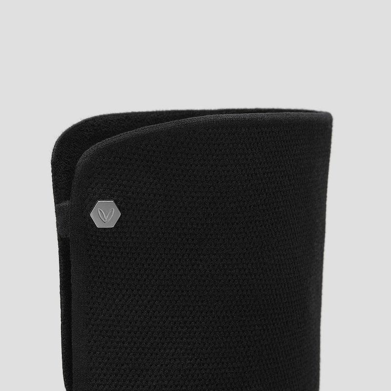 Fold-Over Square-Toe Knee-High Boots (Gia), Black, EU40 | VIVAIA