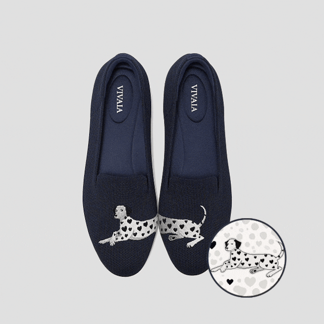 Round-Toe Embroidered Loafers (Audrey)