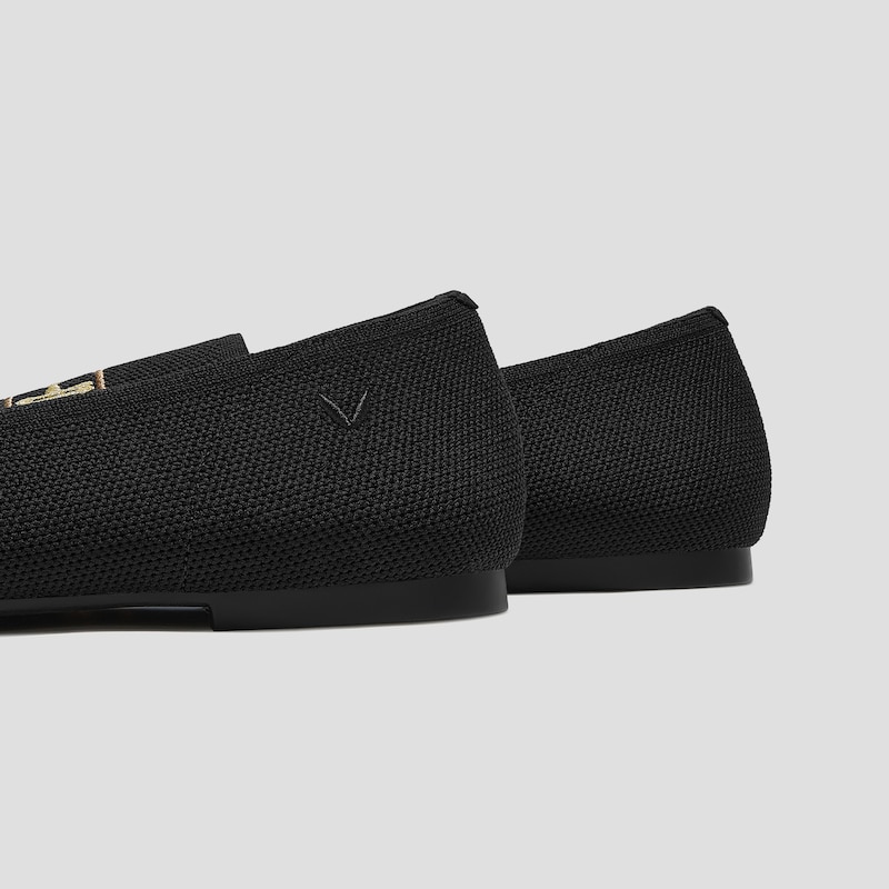 Round-Toe Embroidered Loafers (Audrey), BLACK - HORSEBIT, EU39 | VIVAIA