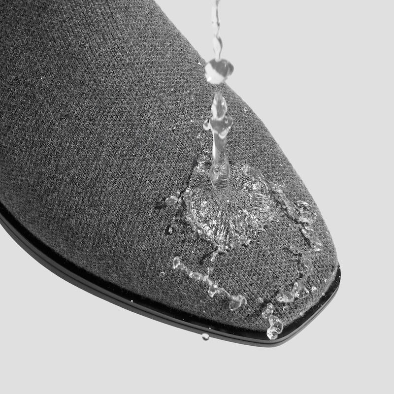 Square-Toe Slip-On Chelsea Boots-Winter Limited Edition (Ryan Slip-On), RICH GREY WOOL WATER RPT, EU35 | VIVAIA