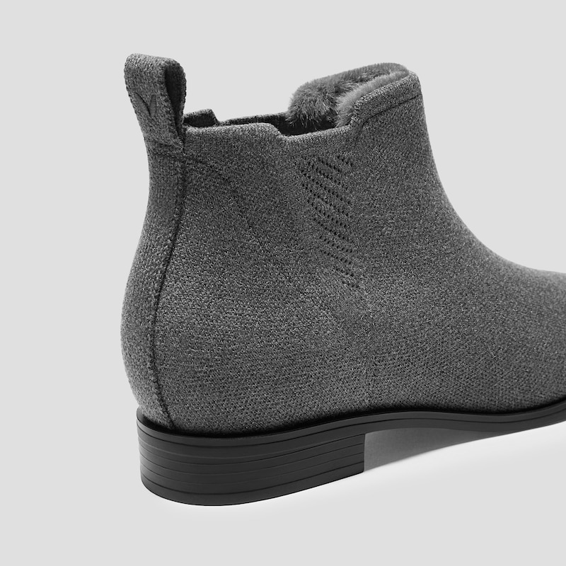 Square-Toe Slip-On Chelsea Boots-Winter Limited Edition (Ryan Slip-On), RICH GREY WOOL WATER RPT, EU35 | VIVAIA