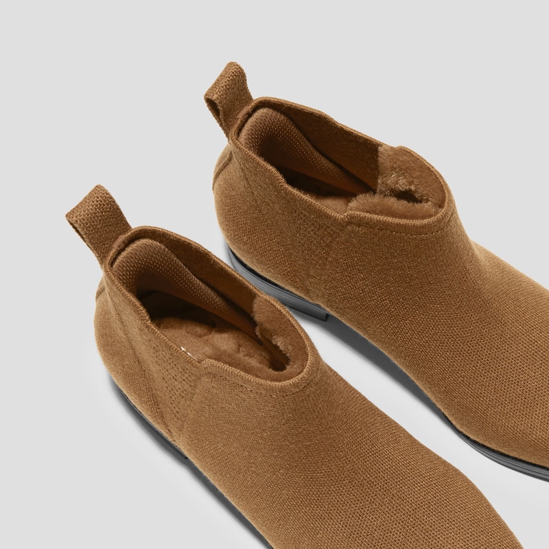 Square-Toe Slip-On Chelsea Boots-Winter Limited Edition (Ryan Slip-On), CARAMEL WOOL WATER RPT, EU39 | VIVAIA