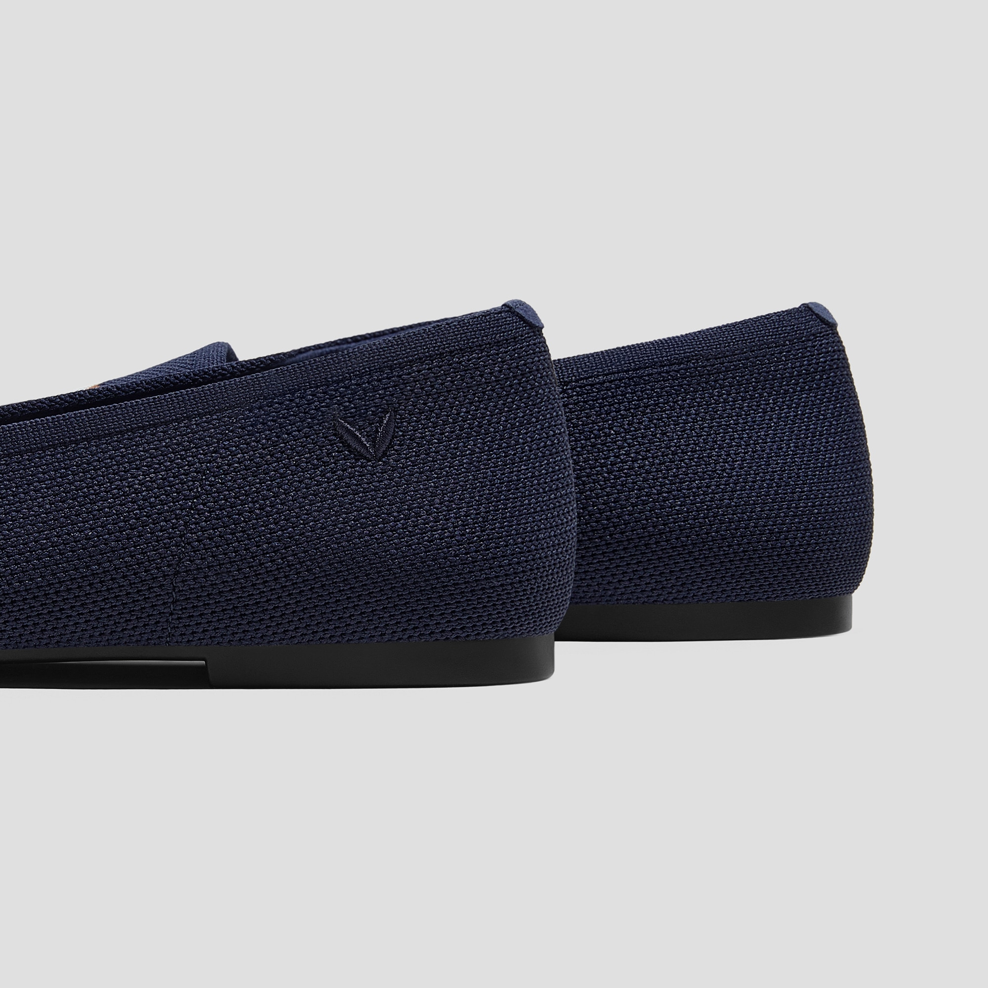 Round-Toe Embroidered Loafers (Audrey), NAVY GREEN - CAVALIER