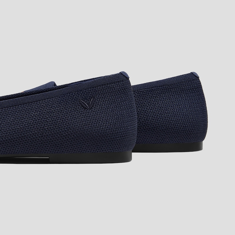 Round-Toe Embroidered Loafers (Audrey), NAVY GREEN - CAVALIER, EU39 | VIVAIA