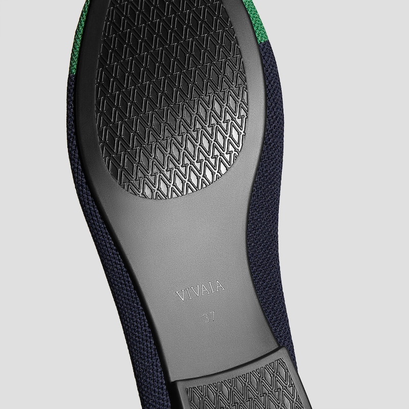 Round-Toe Embroidered Loafers (Audrey), NAVY GREEN - CAVALIER, EU39 | VIVAIA
