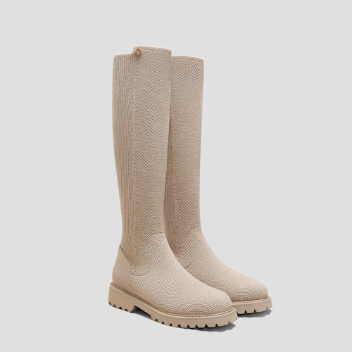 Round-Toe-Stretchy-Wool-Knee-High-Boots-(Filipa)