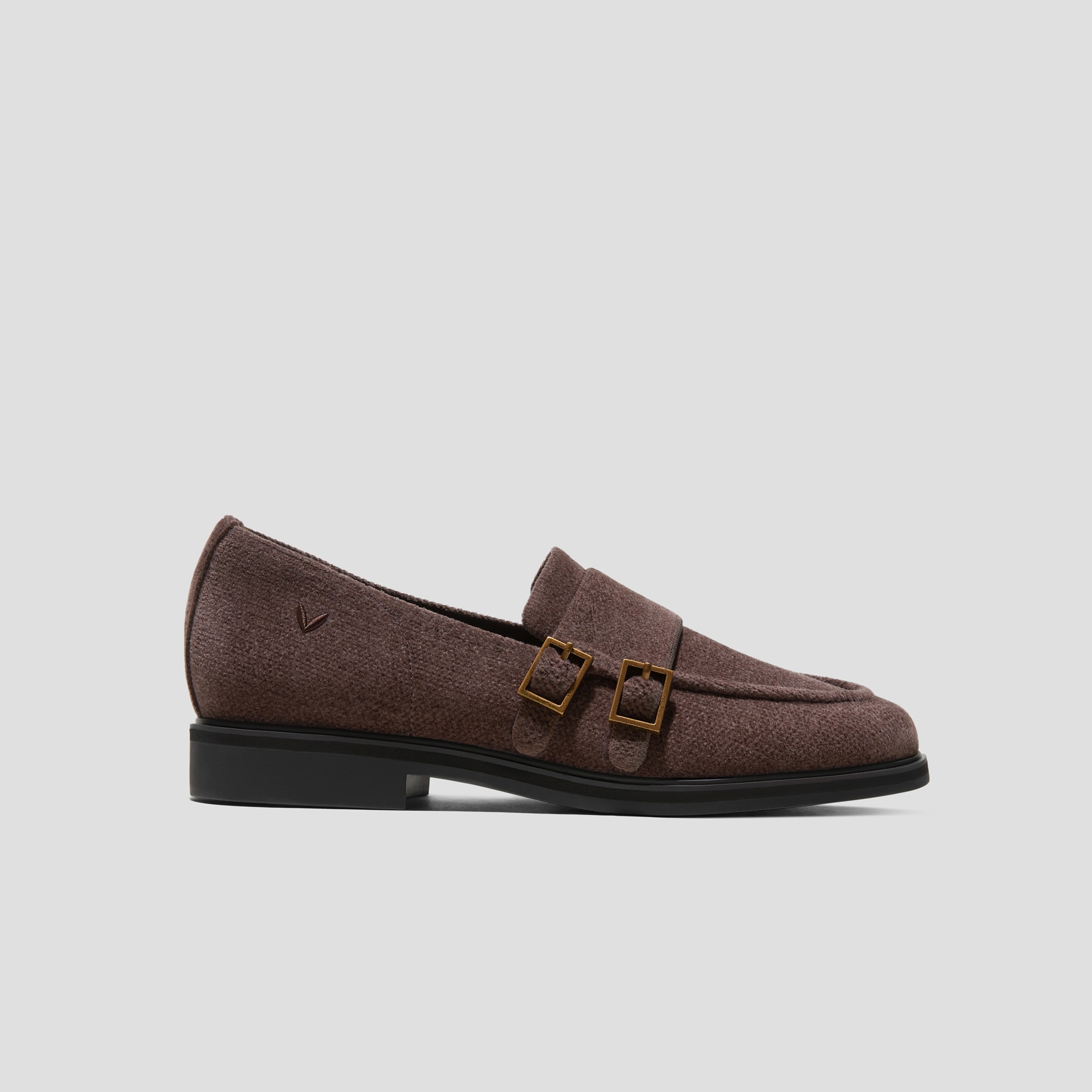 Round-Toe Velvet Penny Loafers (Luciana), DARK CHOCOLATE VELVET
