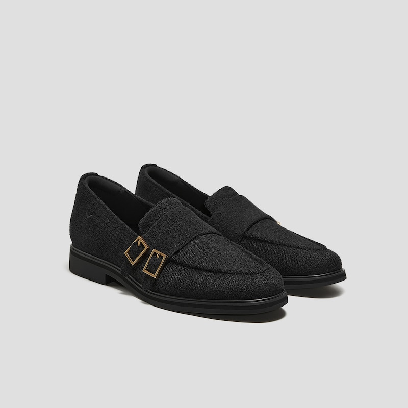 Round-Toe Velvet Penny Loafers (Luciana)
