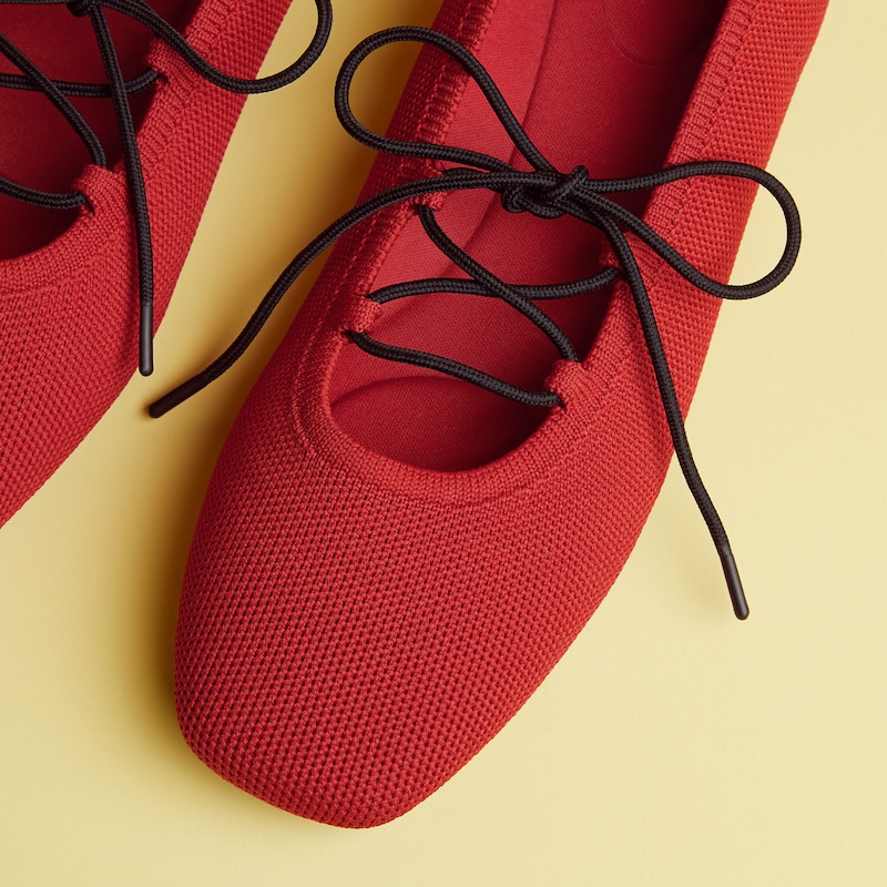 3 Laces Included Square-Toe Lace-Up Mary Janes (Miley), RUBY  RED, EU36 | VIVAIA