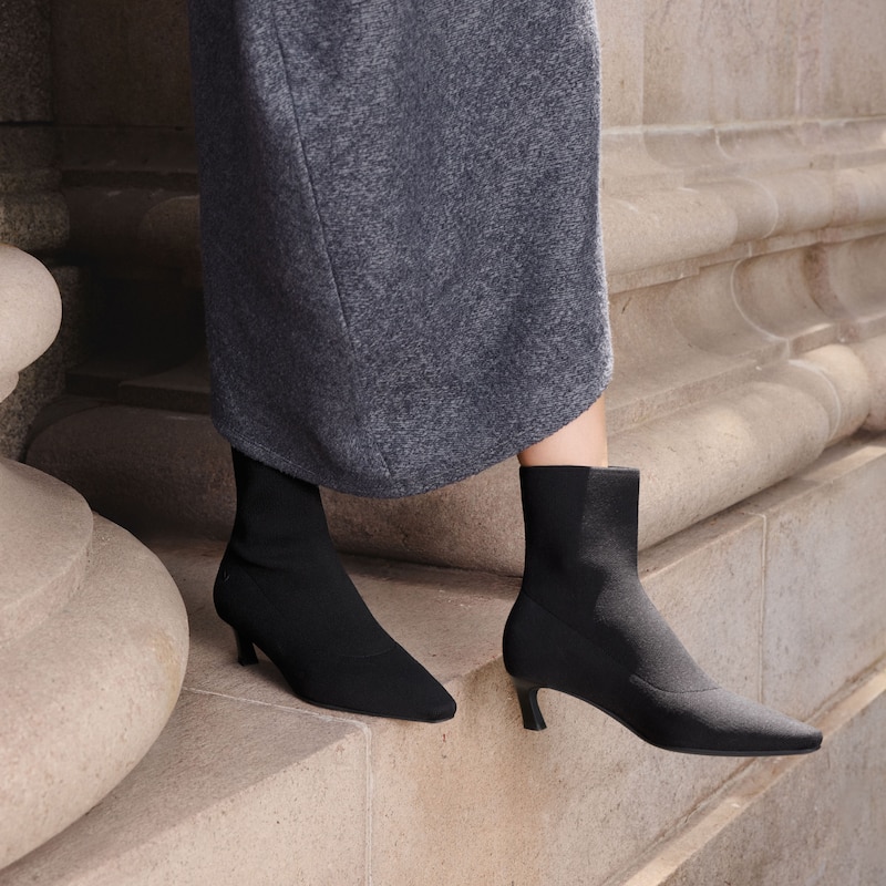 2-in-1 Detachable Mid Heel Boots (Rita), Black, EU35 | VIVAIA