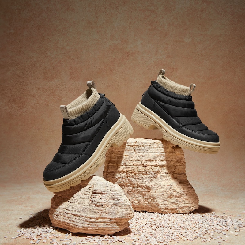 Waterproof PufferTherm Warm Boots (Tyler), BLACK/DESERT, EU35 | VIVAIA