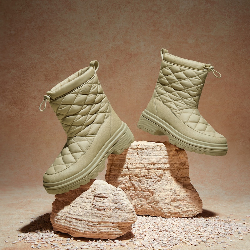 Quilted Waterproof PufferTherm Warm Boots (Theo), CARDAMOM WATER PRF, EU38 | VIVAIA