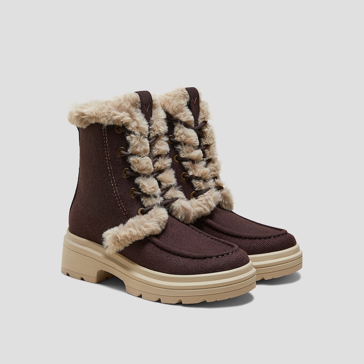 Faux-Fur-Water-Repellent-Lightweight-Warm-Boots-(Terry)
