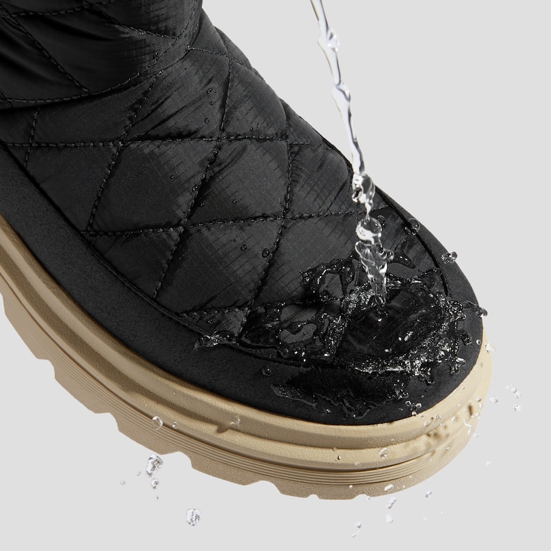 Quilted Waterproof PufferTherm Warm Boots (Theo), BLACK WATER PRF, EU35 | VIVAIA
