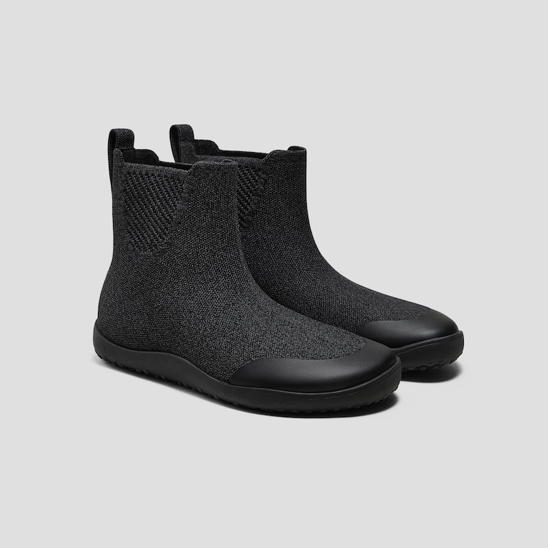 Round-Toe Barefoot Sneakers (Milo), BLACK/CHARCOAL WATER RPT, EU39.5 | VIVAIA