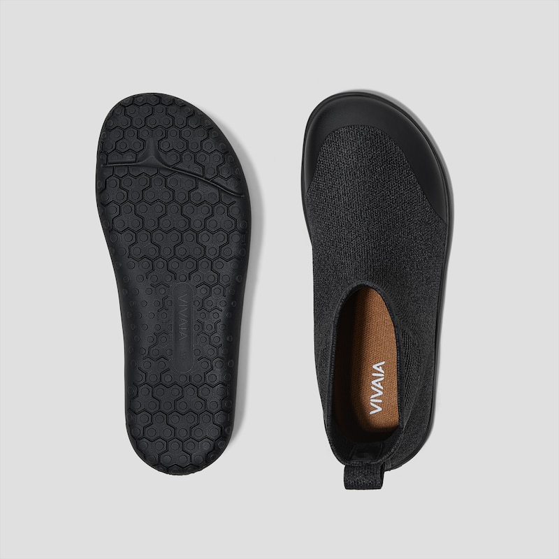 Round-Toe Barefoot Sneakers (Milo), BLACK/CHARCOAL WATER RPT, EU39.5 | VIVAIA