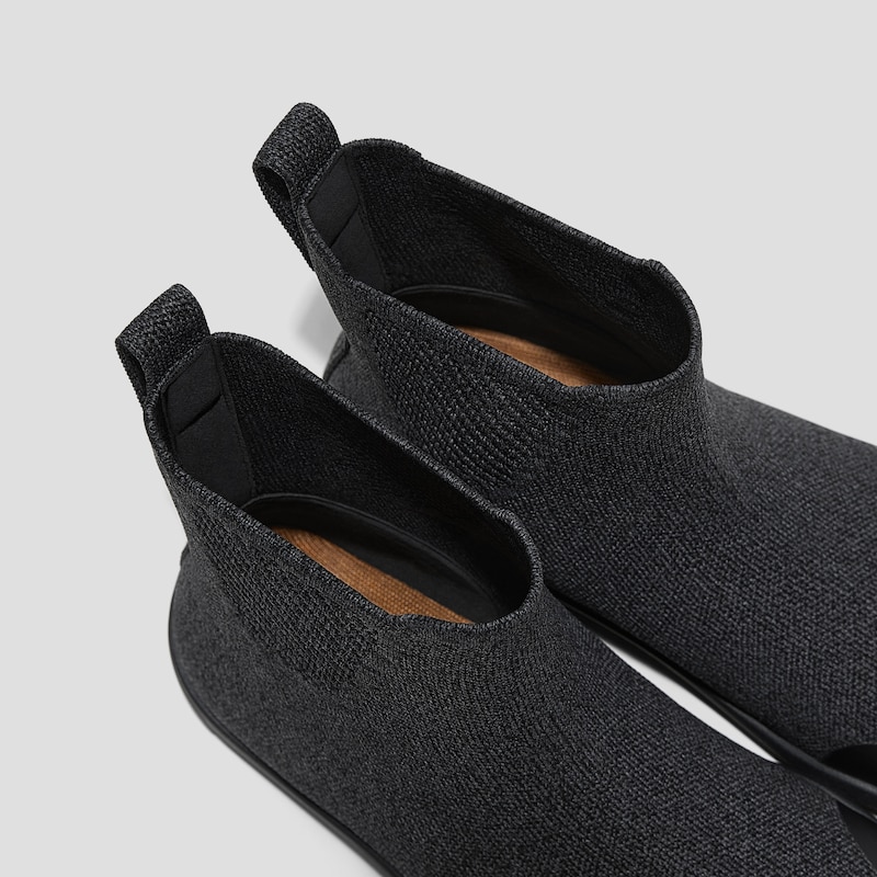 Round-Toe Barefoot Sneakers (Milo), BLACK/CHARCOAL WATER RPT, EU39.5 | VIVAIA