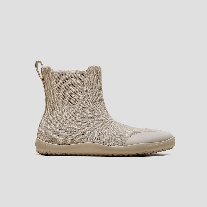 Round-Toe Barefoot Sneakers (Milo), OATMILK WATER RPT, EU35 | VIVAIA