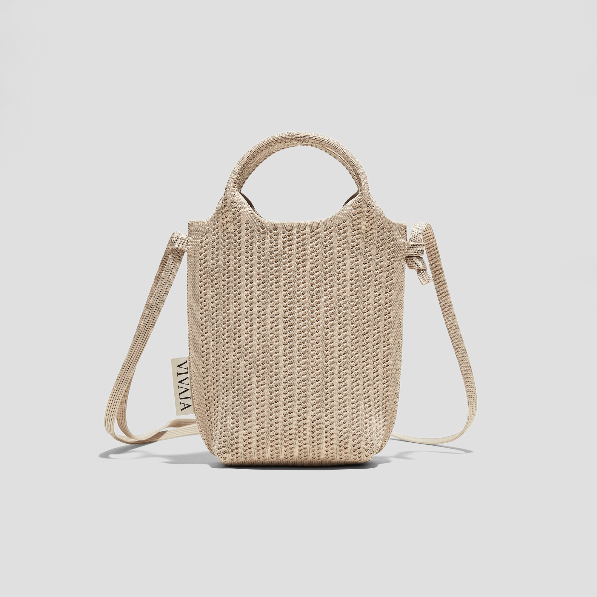 The Mini Crossbody (Mini Zahara), Almond, one-size | VIVAIA