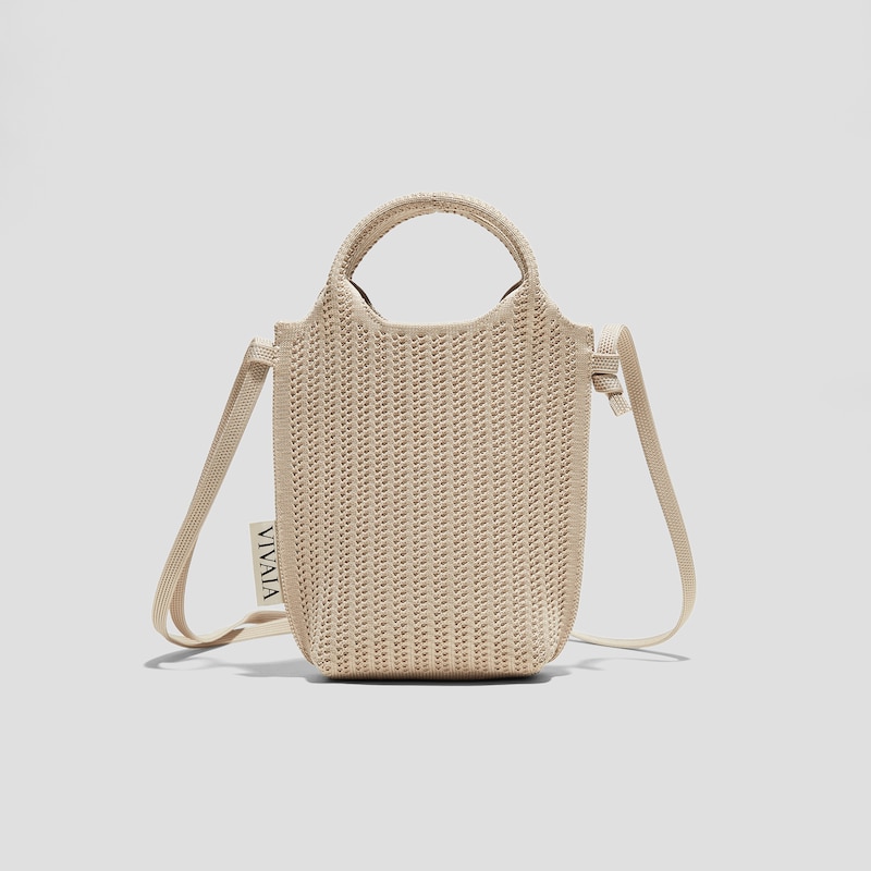 The Mini Crossbody (Mini Zahara), Almond, one-size | VIVAIA