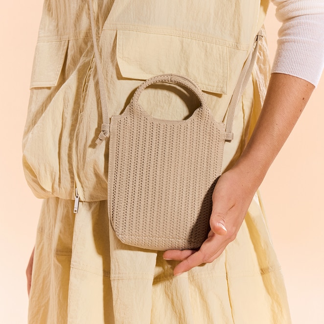 The Mini Crossbody (Mini Zahara), Almond, one-size | VIVAIA