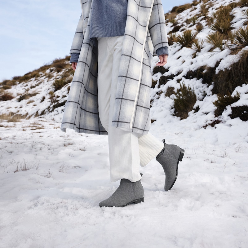 Square-Toe Slip-On Chelsea Boots-Winter Limited Edition (Ryan Slip-On), RICH GREY WOOL WATER RPT, EU35 | VIVAIA