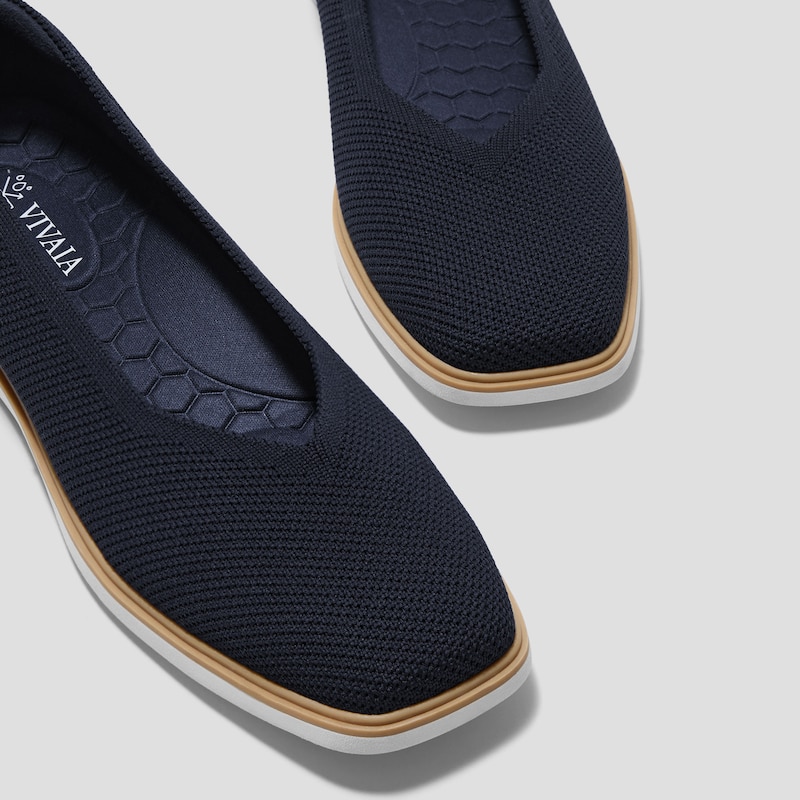 Square-Toe All-Day Standing Flats (Mabel), NAVY, EU40.5 | VIVAIA