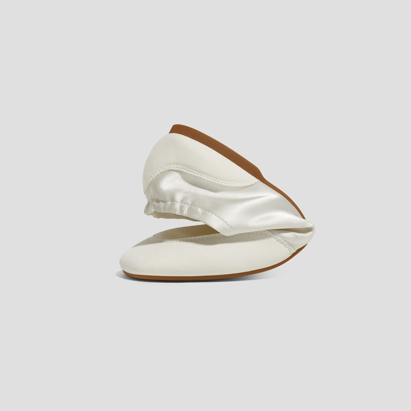 Black Swan × VIVAIA Square-Toe Lace-Up Satin Sneakerina (Cristina), LIGHT GOLD, EU39.5 | VIVAIA