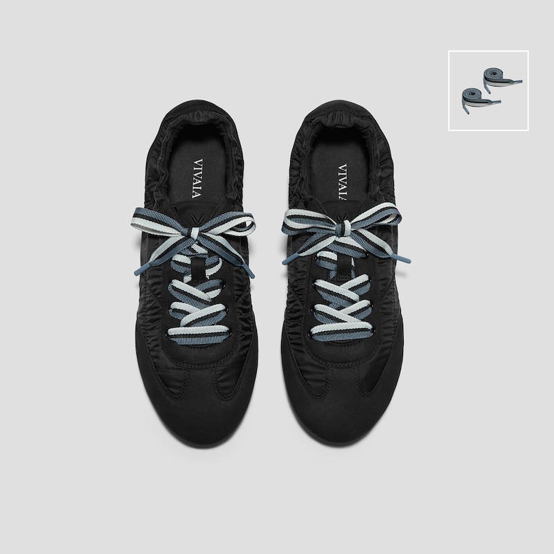 Yancy Shoelaces, GREY STRIPE, one-size | VIVAIA