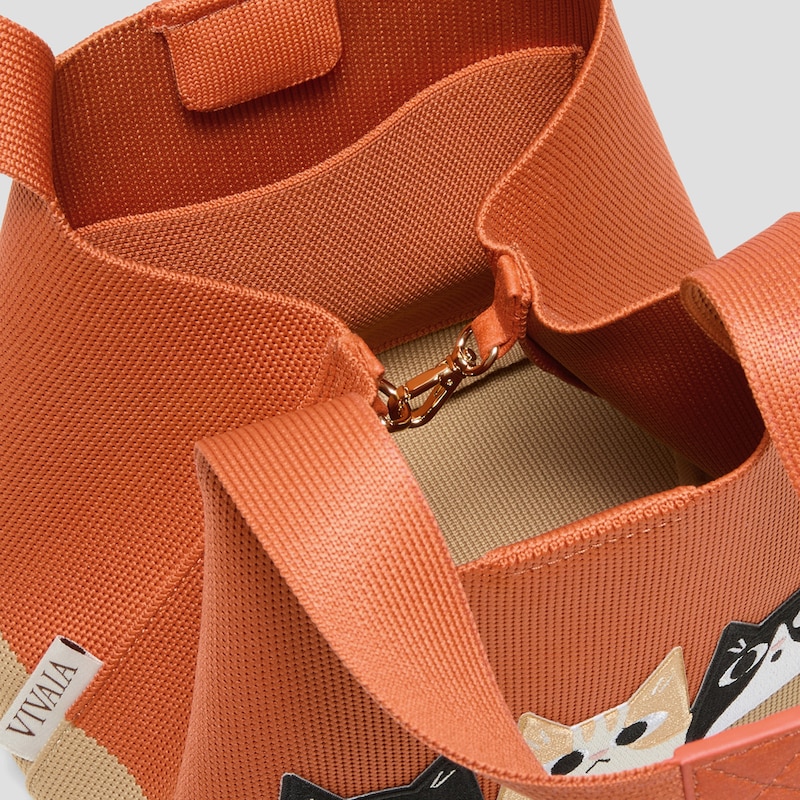 The Mini Tote (Anita), APRICOT/NUDE - RURAL CAT, one-size | VIVAIA