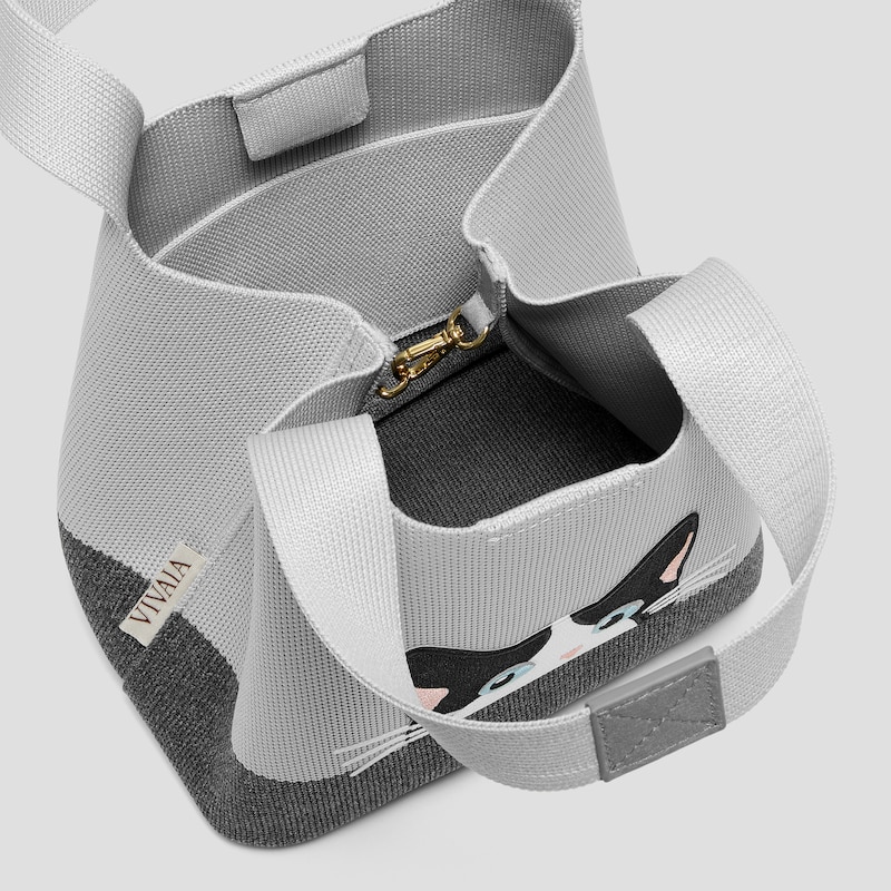The Mini Tote (Anita), OYSTER GREY/RICH GREY - MOO CAT, one-size | VIVAIA