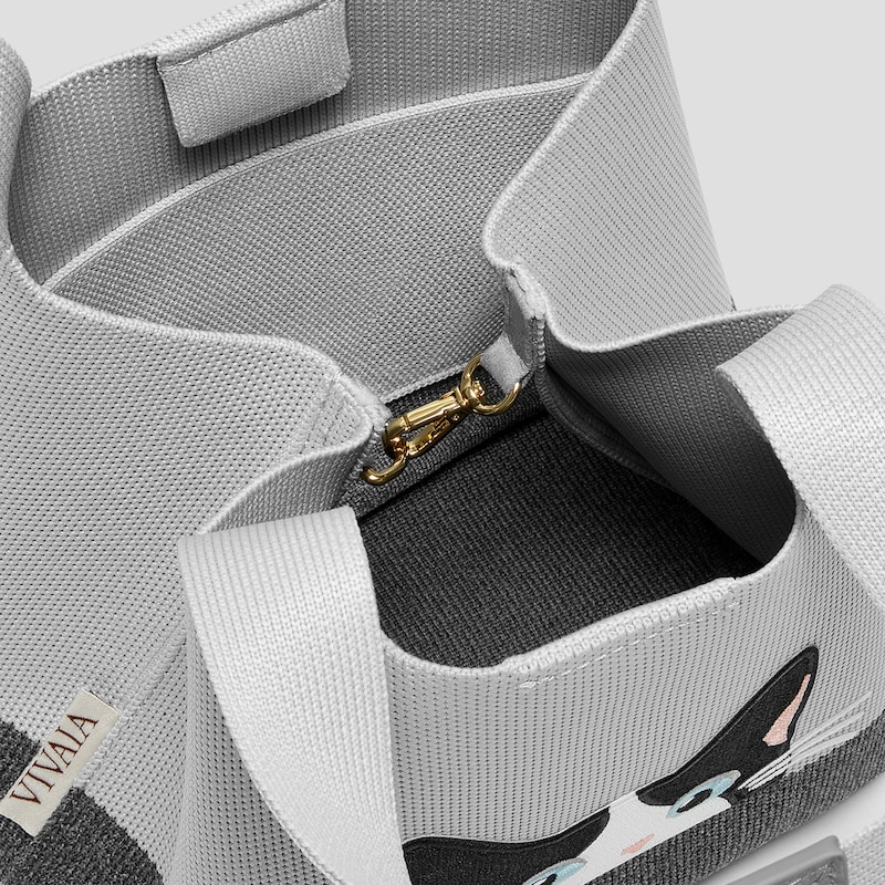 The Mini Tote (Anita), OYSTER GREY/RICH GREY - MOO CAT, one-size | VIVAIA
