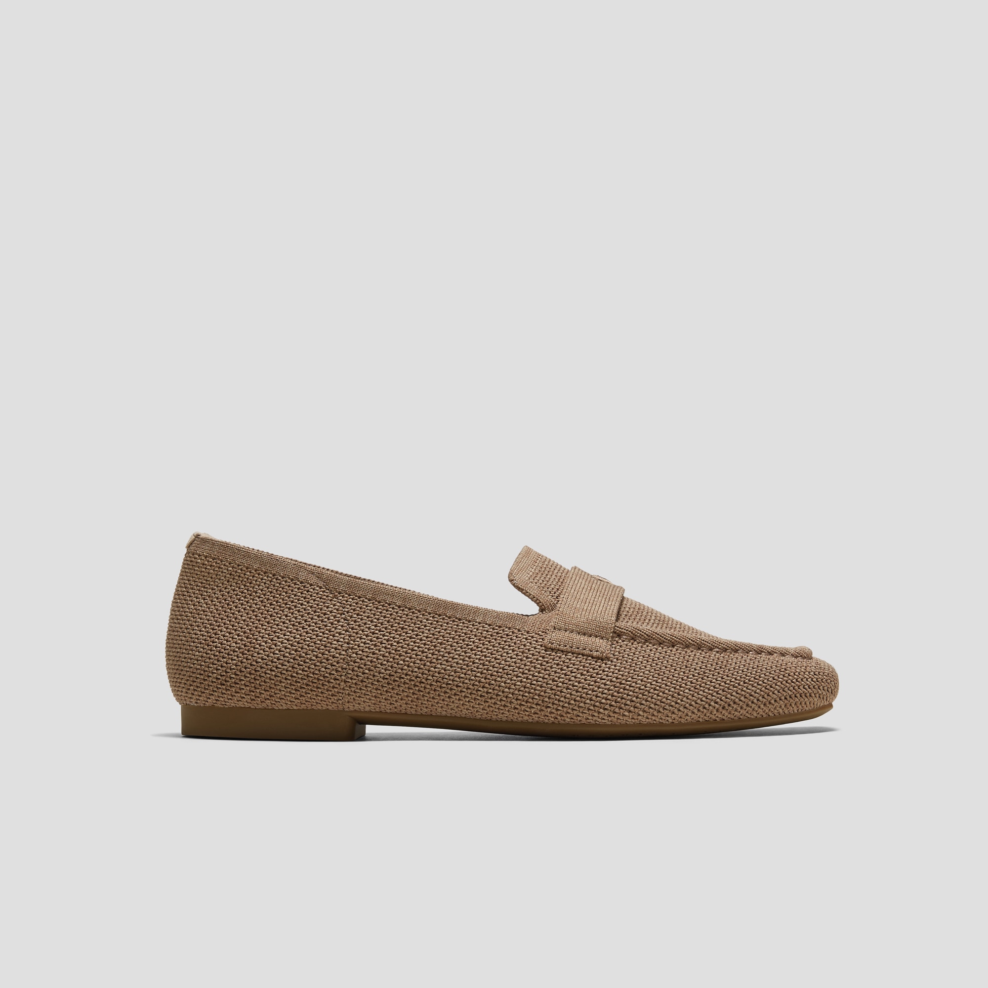 Square-Toe Icon Loafers (Silvie), BROWN TAUPE LATTICE, EU35 | VIVAIA