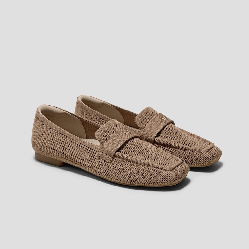 Square-Toe Icon Loafers (Silvie), TOFFEE BROWN, EU35 | VIVAIA