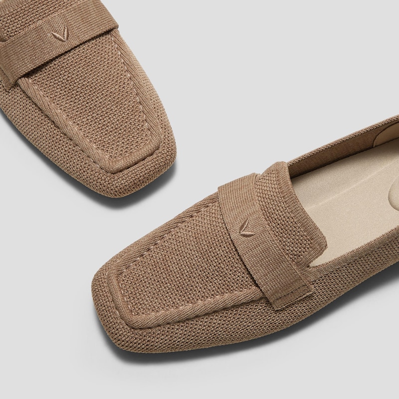 Square-Toe Icon Loafers (Silvie), TOFFEE BROWN, EU35 | VIVAIA