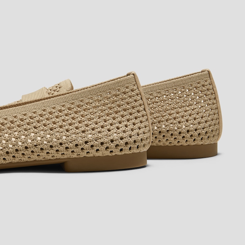 Square-Toe Icon Loafers (Silvie), NUDE PEACH, EU35 | VIVAIA