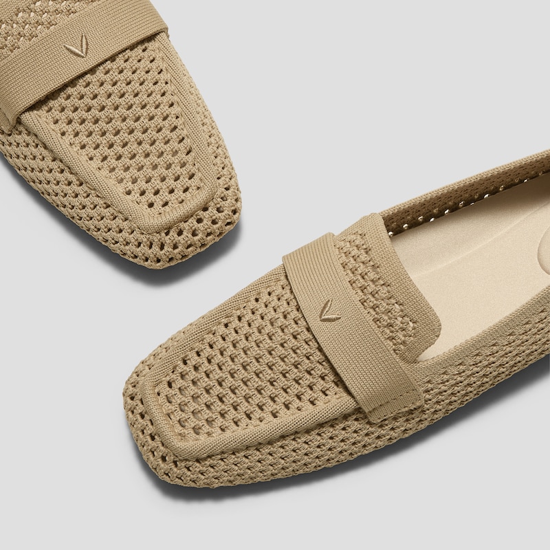 Square-Toe Icon Loafers (Silvie), NUDE PEACH, EU35 | VIVAIA