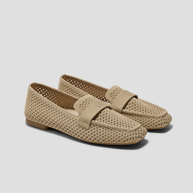 Square-Toe Icon Loafers (Silvie), NUDE PEACH, EU35 | VIVAIA
