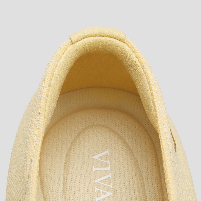 Round-Toe Embroidered Loafers (Audrey), BUTTER YELLOW-QUOKKA, EU37 | VIVAIA