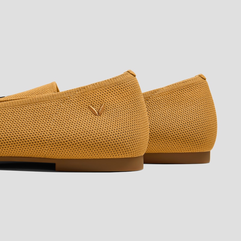 Round-Toe Embroidered Loafers (Audrey), GINGER YELLOW-PUFFIN, EU39 | VIVAIA