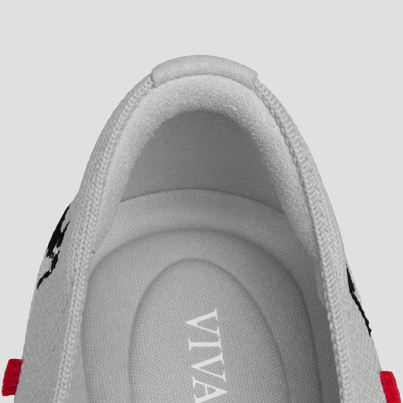 Round-Toe Embroidered Loafers (Audrey), OYSTER GREY-TUXEDO CATS, EU39 | VIVAIA