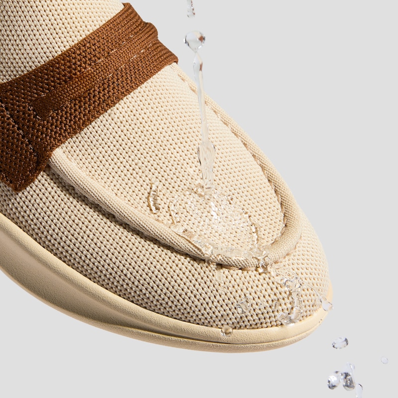 Walker Pro Hybrid Penny Loafers (Ivana), CREAM IVORY/DK.CARAMEL WATER RPT, EU35.5 | VIVAIA