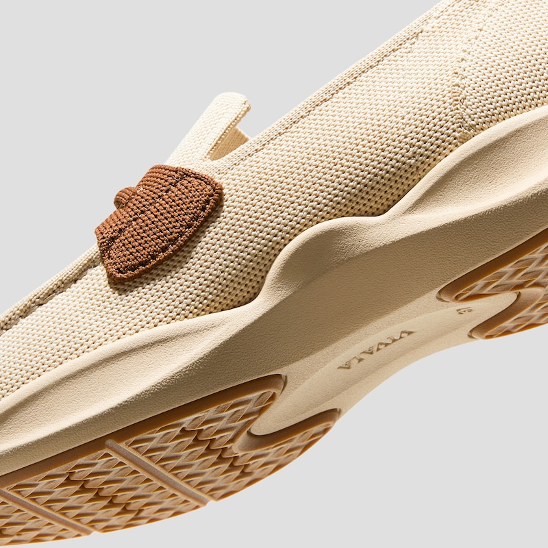 Walker Pro Hybrid Penny Loafers (Ivana), CREAM IVORY/DK.CARAMEL WATER RPT, EU35.5 | VIVAIA